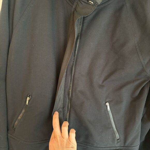 Lauren Ralph Lauren Zip Jacket Black LRL Active Soft Cotton Blend Women’s Sz XL - Picture 8 of 12